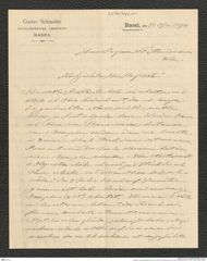 Nachlass Franz Steindachner, Brief von Gustav Schneider (junior) an Franz Steindachner (30.04.1901), Inv.Nr. 462.01, Seite 1